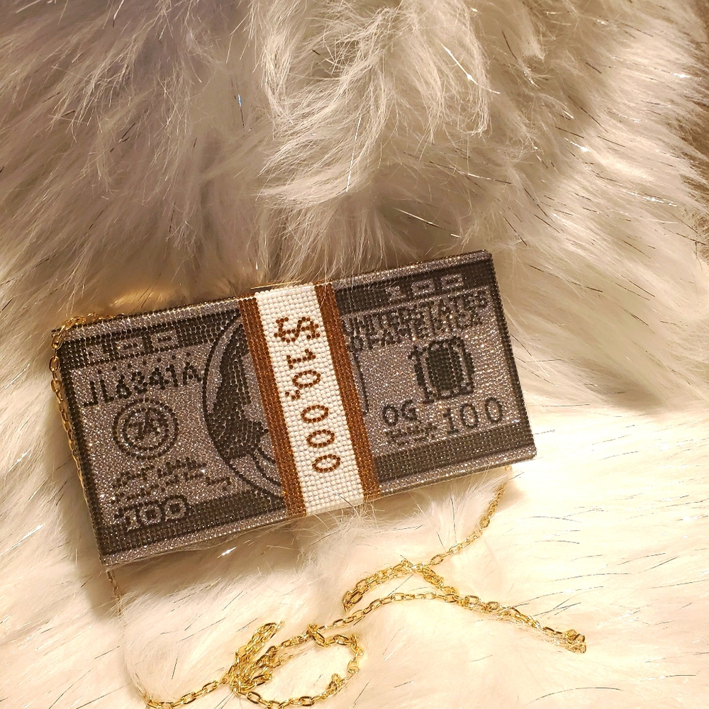 Acrylic US Currency Clutch/Shoulderbag